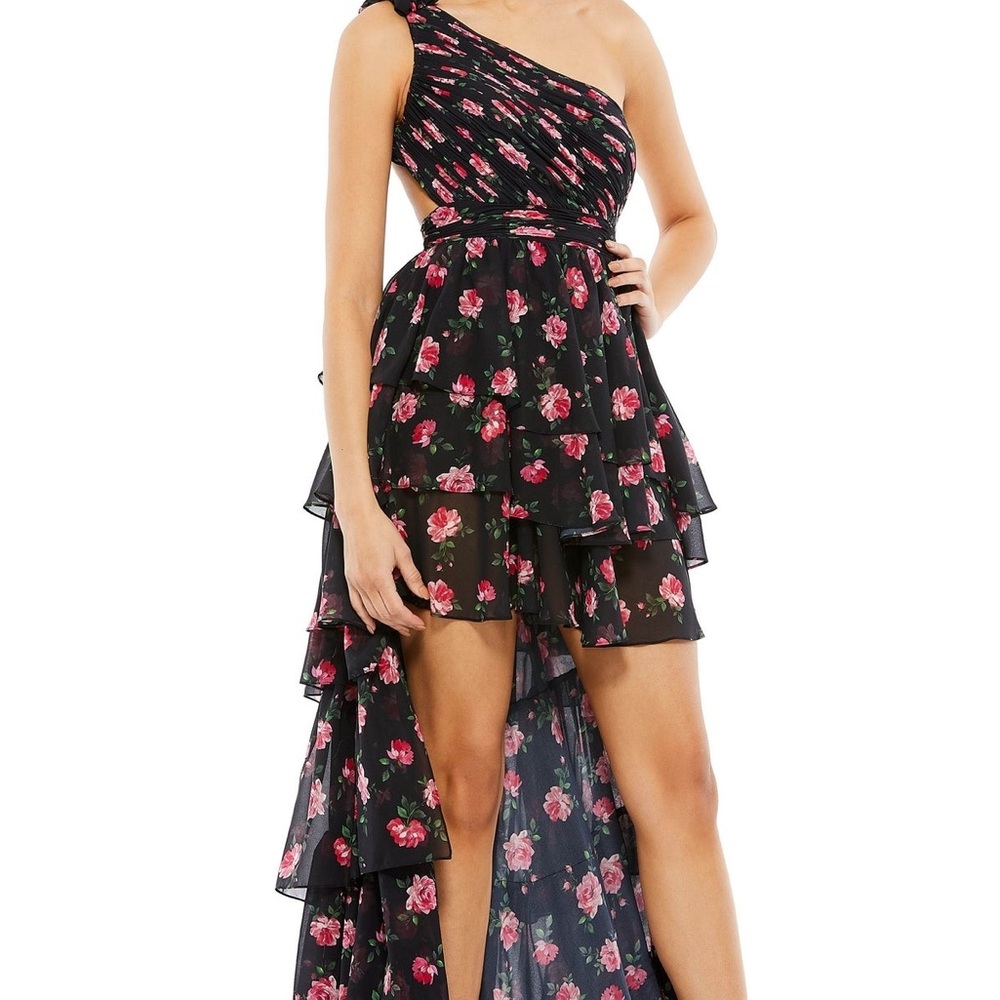 Ieena for Mac Duggal 70246 One Shoulder High Low Dress. Size 0. H